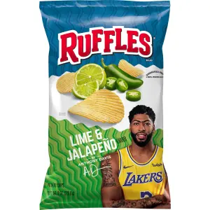 Ruffles Potato Chips Lime & Jalapeno Flavored 8 Oz