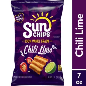 SunChips Chili Lime Flavored Whole Grain Snacks, 7 oz