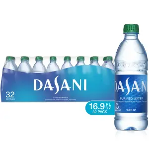 DASANI Purified Water Bottles Enhanced with Minerals, 16.9 fl oz, 32 Pack